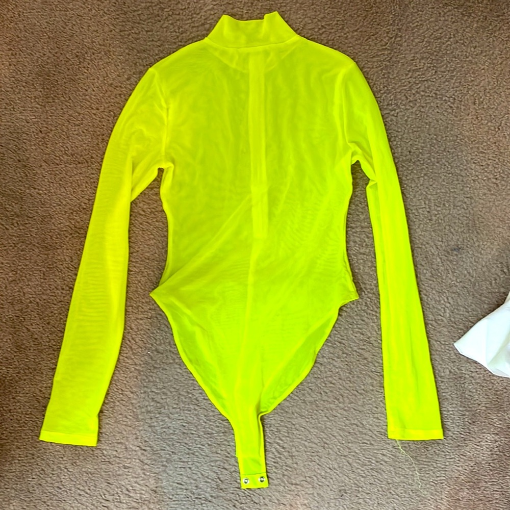 Neon mesh bodysuit